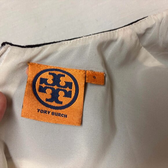 Tory Burch cream & black wool lined dress 6 - Picture 2 of 3